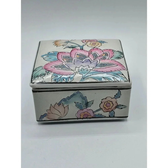 Vintage Hand Painted Trinket Box  WBI 1970s - Picture 6 of 11